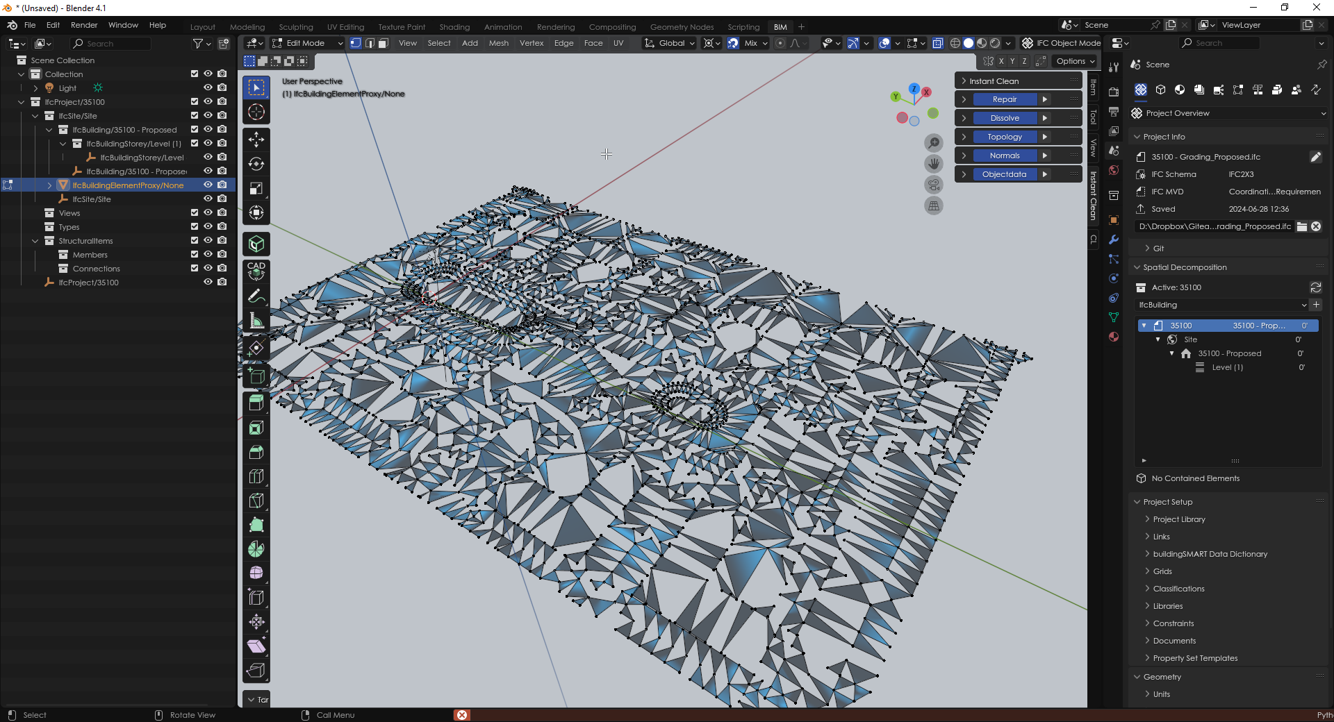 How to make a mesh manifold. — OSArch