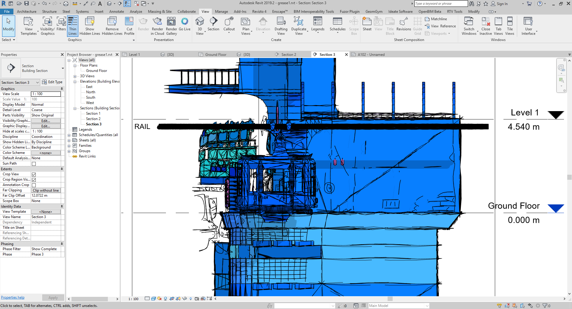 3D concept sketching with greasepencil and IFC — OSArch