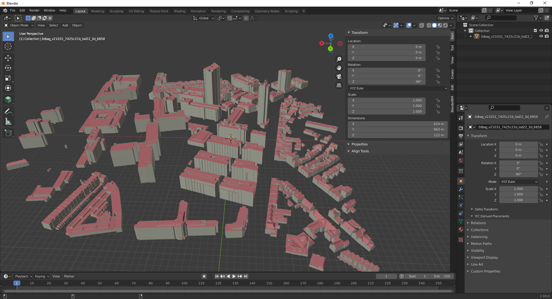 obj to .ifc 3DBAGViewer and BlenderBIM —